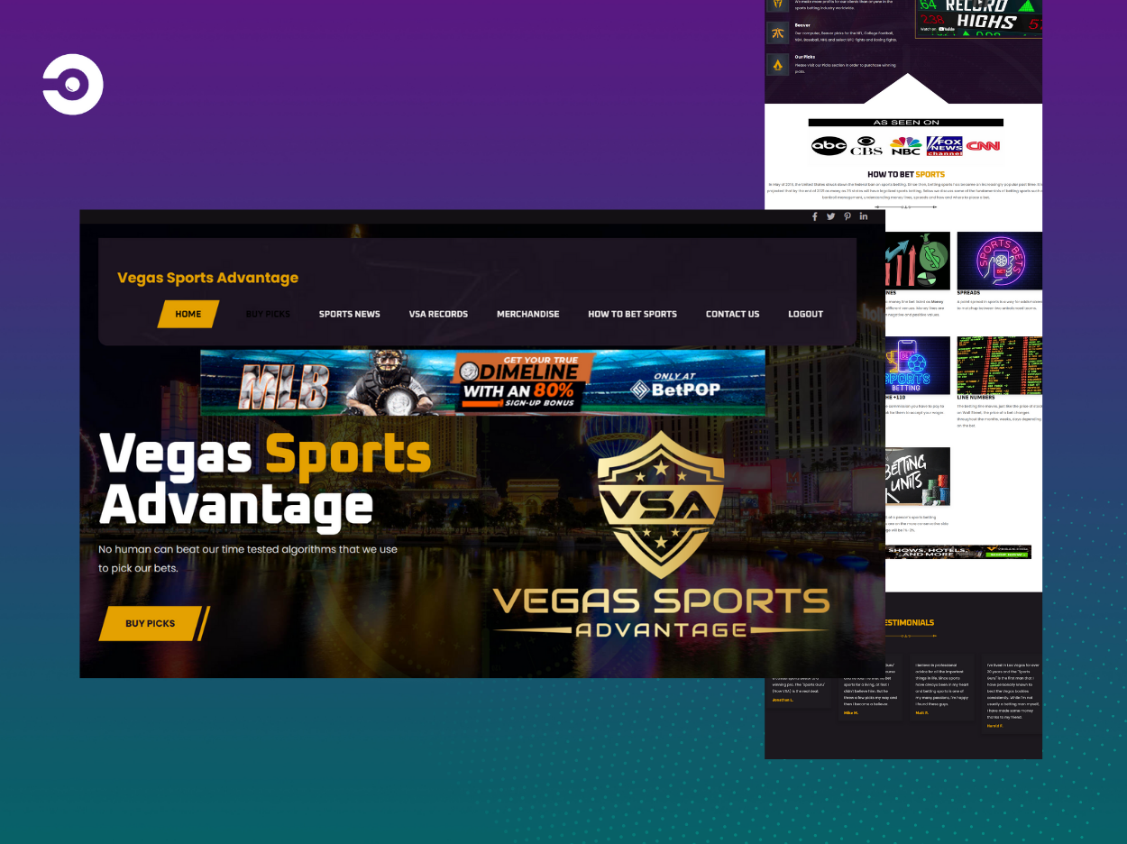 Vegas Sports Advantage Website Designing and Development Services